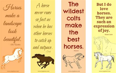 Free Printable Horse Bookmarks